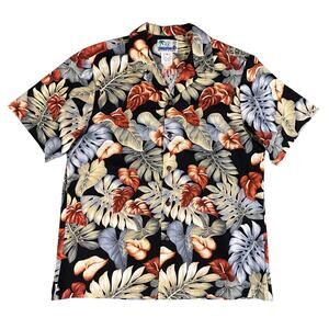RJC Hawaiian Shirt Mens L‎ Short Sleeve Floral Made in Hawaii USA VTG